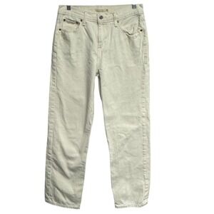 Levi's Low Pro Straight Jeans Women's 29 Ivory Cream Denim High Rise White Tab